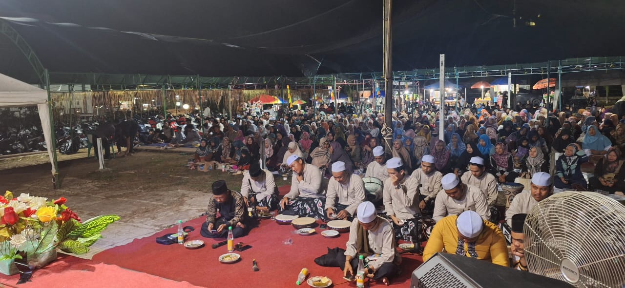 Pemerintah Kota Bangun Darat Hadiri Sholawat Akbar Peringatan HUT ke-42 Desa Kota Bangun III