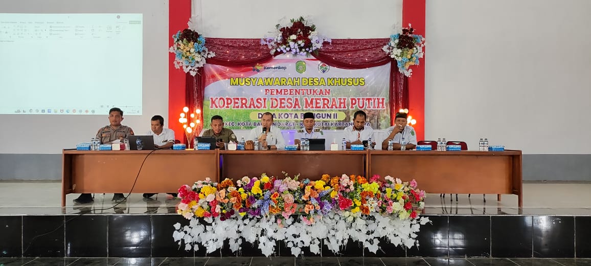 Kecamatan Kota Bangun Darat Tuntaskan Pembentukan Koperasi Merah Putih di 10 Desa
