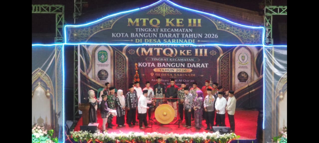 MTQ Ke-III Tingkat Kecamatan Kota Bangun Darat Resmi Dibuka di Desa Sari Nadi