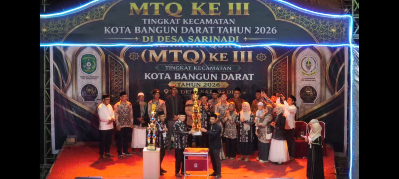 MTQ Ke-III Tingkat Kecamatan Kota Bangun Darat Resmi Ditutup, Desa Benua Baru Raih Juara Umum